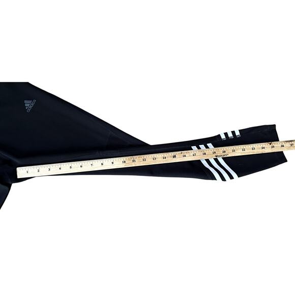 Adidas Standard 19 Logo Black 3 Stripe Athletic Pull On Leggings Women's Small - Picture 3 of 7